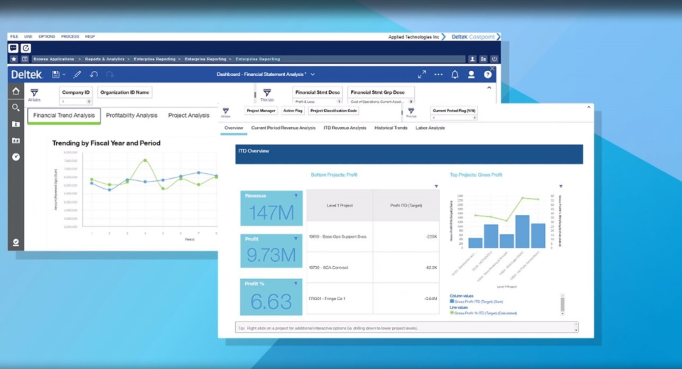 screenshot of Deltek Costpoint